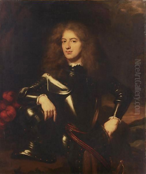 A Portrait Of Joseph Hieronymus Hoeufft (1657-1700) Oil Painting by Nicolaes Maes