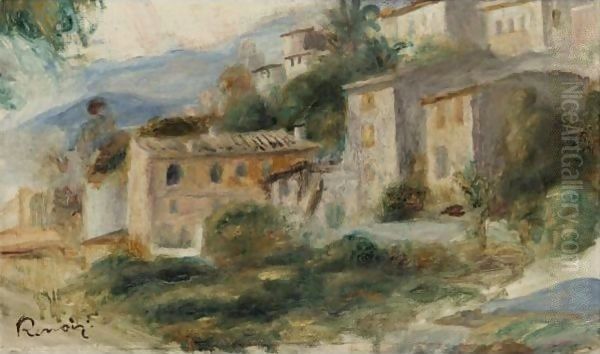 Paysage A Cagnes Oil Painting by Pierre Auguste Renoir