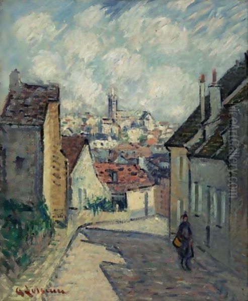 Rue A Pontoise Oil Painting by Gustave Loiseau