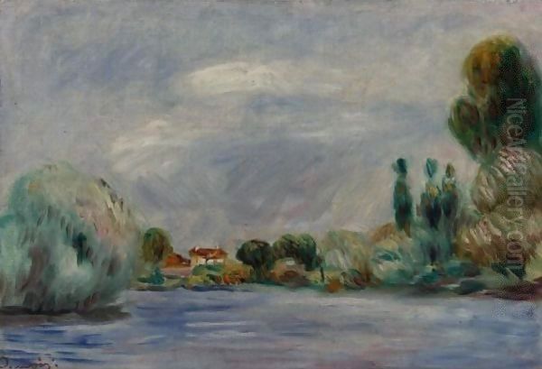 Maison Sur La Rive Oil Painting by Pierre Auguste Renoir