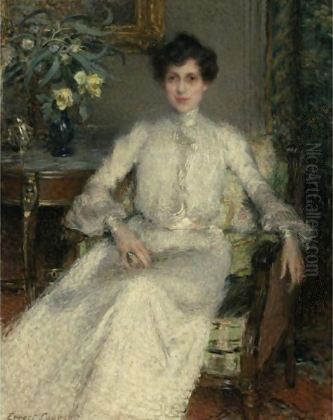 Portrait Of Madame Bing Oil Painting by Ernest Joseph Laurent