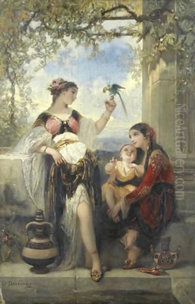 Scene Orientale Oil Painting by Louis Devedeux