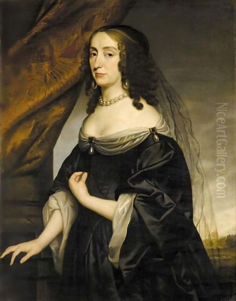 Portrait Der Konigin Elisabeth Von Bohmen (1596-1662) Oil Painting by Gerrit Van Honthorst