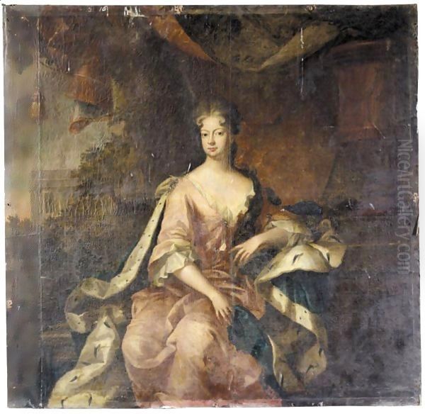 Portrait of Sophia Dorothea, queen of Russia (1685-1757) Oil Painting by Herman Hendrik Quiter