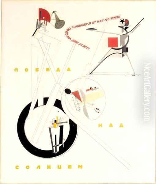 Teil Der Schaumaschinerie Oil Painting by Eliezer Markowich Lissitzky