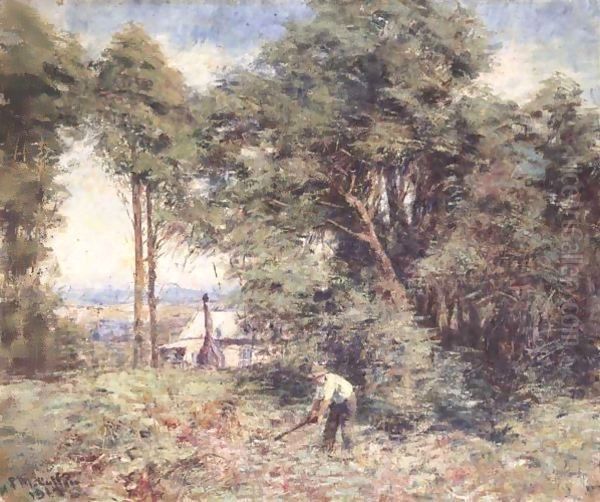 Labouring In The Bush Oil Painting by Frederick McCubbin