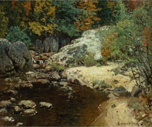 Rocky Spring Brook Oil Painting by John Joseph Enneking