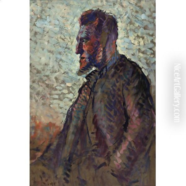 Portrait De Felix Feneon Oil Painting by Maximilien Luce