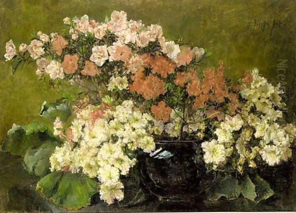 A Still Life With Azalea Oil Painting by Berthe Art