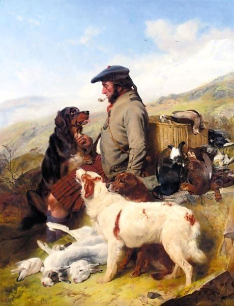 The Scotch Gamekeeper Oil Painting by Richard Ansdell