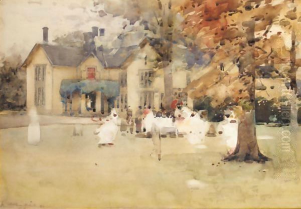 The Lawn Tennis Party At Marcus Oil Painting by Arthur Melville