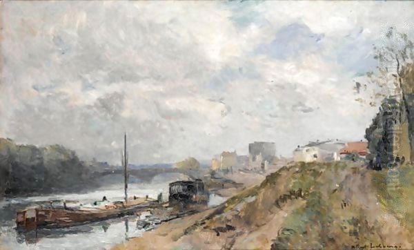 Bords De Riviere Oil Painting by Albert Lebourg