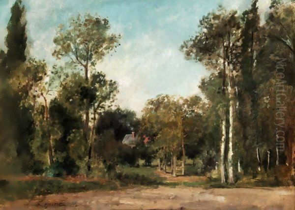 Paysage Boise Oil Painting by Stanislas Lepine