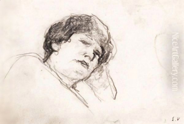 Lucy Hessel, Study For At Rest Oil Painting by Jean-Edouard Vuillard