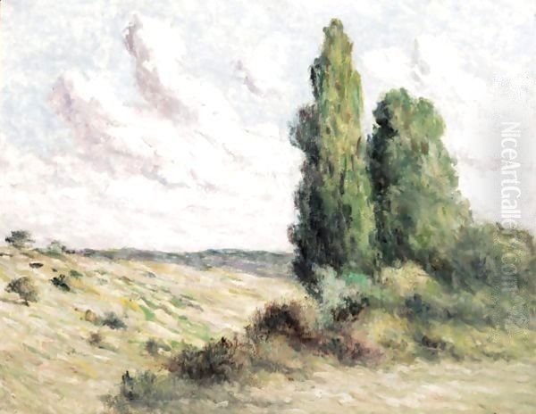 Environs De Rolleboise, Les Cypres Oil Painting by Maximilien Luce