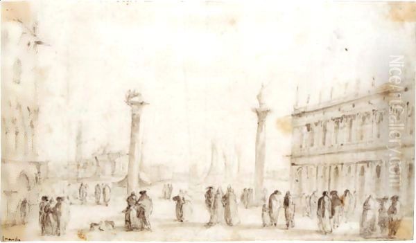 View Of The Piazzetta, Looking Towards San Giorgio Maggiore, Venice Oil Painting by Francesco Guardi