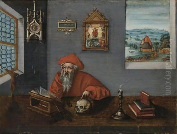 St. Jerome In His Study Oil Painting by Durer or Duerer, Albrecht