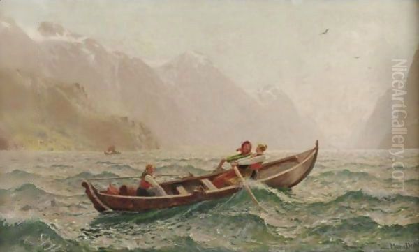 Out To Sea Oil Painting by Hans Dahl