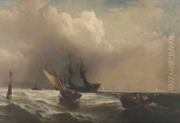 Storm At Sea Oil Painting by Edward Moran