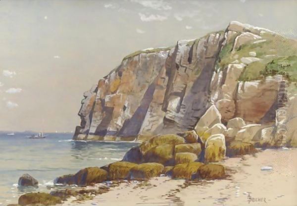 Cliffs On The Coast Oil Painting by Alfred Thompson Bricher