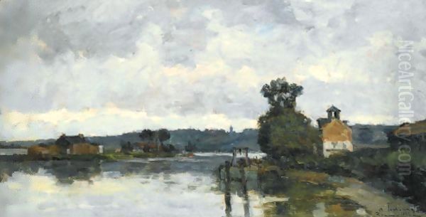 La Seine A Canteleu En Ete Oil Painting by Albert Lebourg