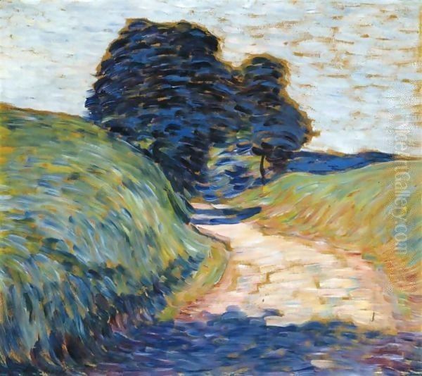 Weg Mit Baume (Path With Trees) Oil Painting by Alexei Jawlensky