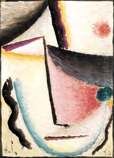 Schrage Augen (Slanted Eyes) Oil Painting by Alexei Jawlensky