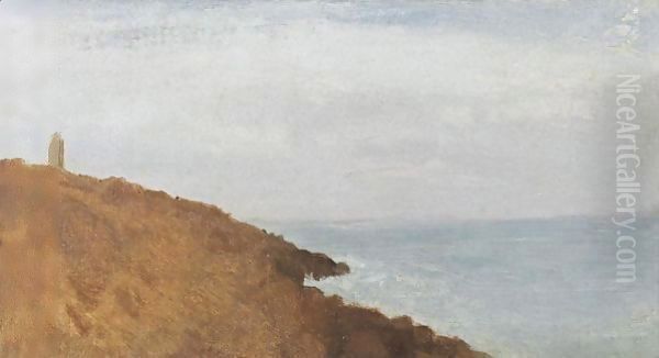 Marine La Mer Calme, Vue De La Falaise Oil Painting by Edgar Degas