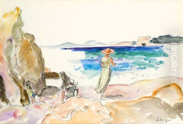 Au Bord De La Mer Oil Painting by Henri Lebasque