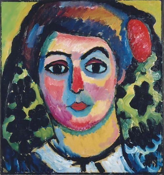 Lola Oil Painting by Alexei Jawlensky