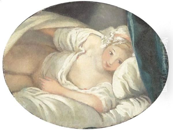 Woman Lying Oil Painting by Jean-Honore Fragonard