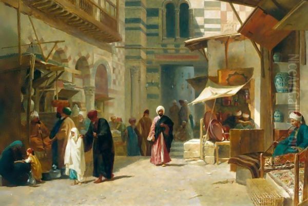 The Opium Bazaar, Cairo Oil Painting by Frederick Goodall