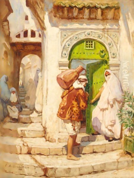 The Water Carrier 2 Oil Painting by Frederick Arthur Bridgman