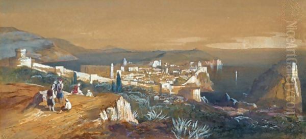 Dubrovnik Oil Painting by Edward Lear