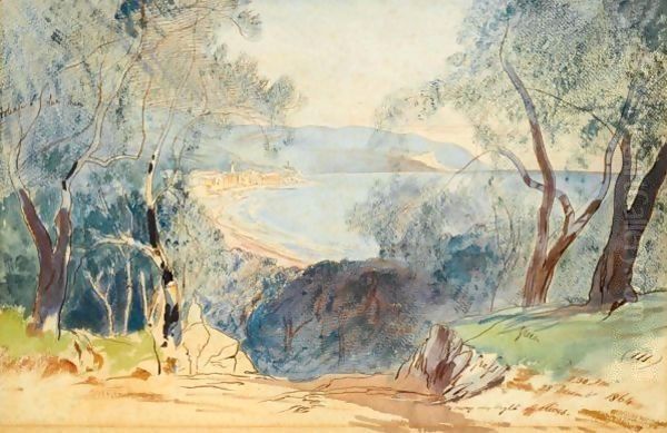 Diano, South Of France Oil Painting by Edward Lear