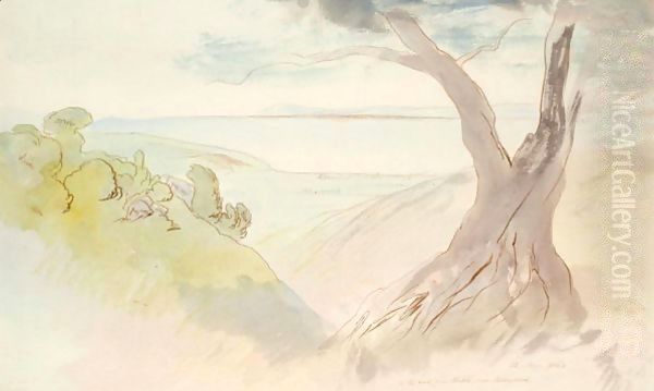 On The Road From Rakle Near Kremnidi, Ionian Islands Oil Painting by Edward Lear