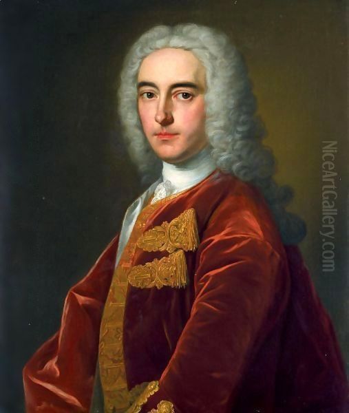 Portrait Of The Rt. Hon Edward Weston (1703-1770) Oil Painting by Jean Baptiste van Loo