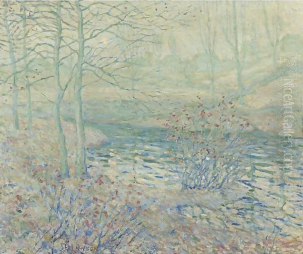 River Landscape 2 Oil Painting by Ernest Lawson