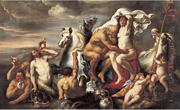 Neptune And Amphitrite Oil Painting by Jacob Jordaens