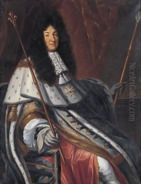 Portrait Of Louis XIV Oil Painting by Henri Testelin