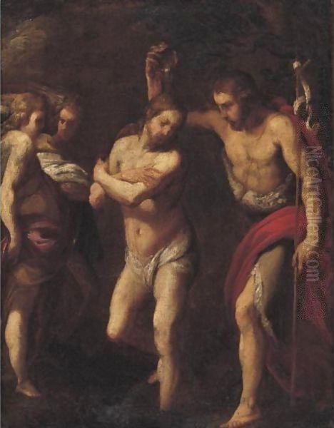 Baptism Of Christ Oil Painting by Daniele Crespi