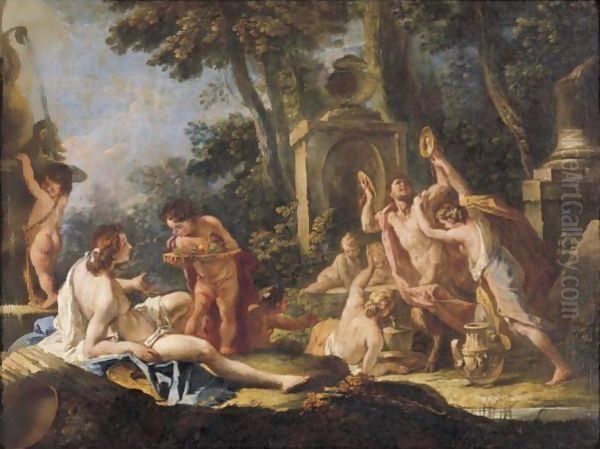 Pan And Syrinx Oil Painting by Gaspare Diziani