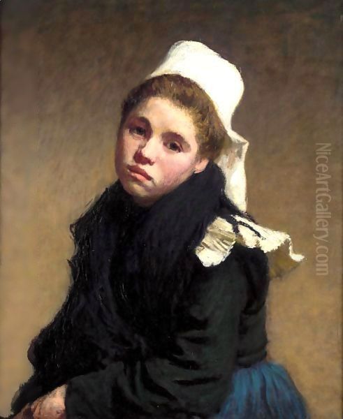 Portrait Of A Breton Girl Oil Painting by Roderic O'Conor