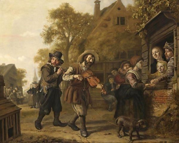 The Blind Fiddler 2 Oil Painting by Jan Victors