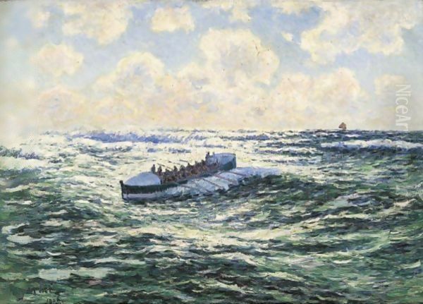 Barque De Pecheurs Oil Painting by Henri Moret