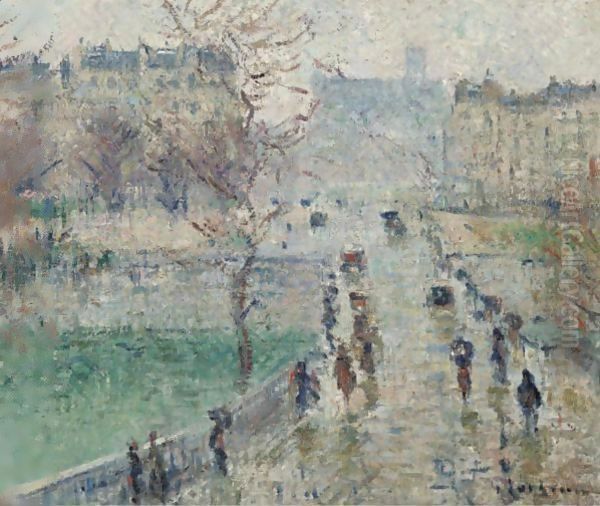 Le Pont De L'Archeveche, Paris Oil Painting by Gustave Loiseau