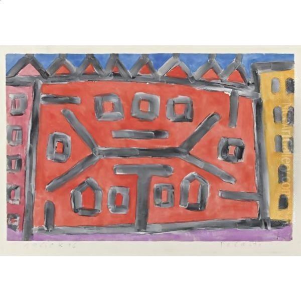 Palaste (Palace) Oil Painting by Paul Klee