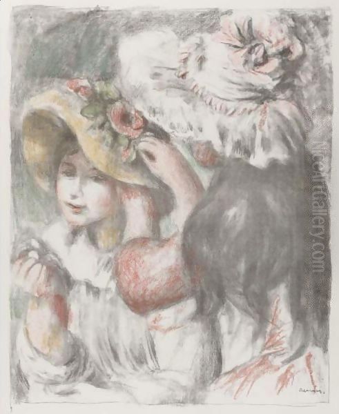 Chapeau Epingle 2e Planche Oil Painting by Pierre Auguste Renoir