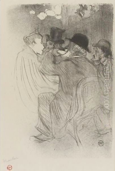 Au Moulin Rouge, Un Rude Oil Painting by Henri De Toulouse-Lautrec