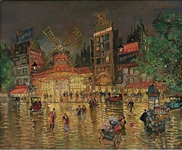 Moulin Rouge 2 Oil Painting by Konstantin Alexeievitch Korovin